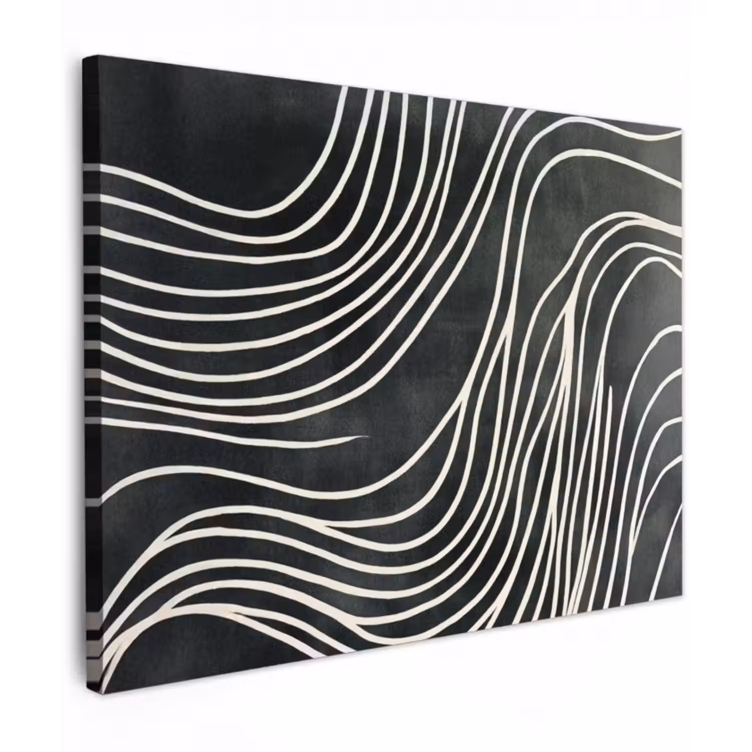 Leinwandbild - Linien - Muster - Abstrakt - Weiß