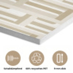 Modern - Geometrisch - Beige PET vilt klein 837 -closeup_DE