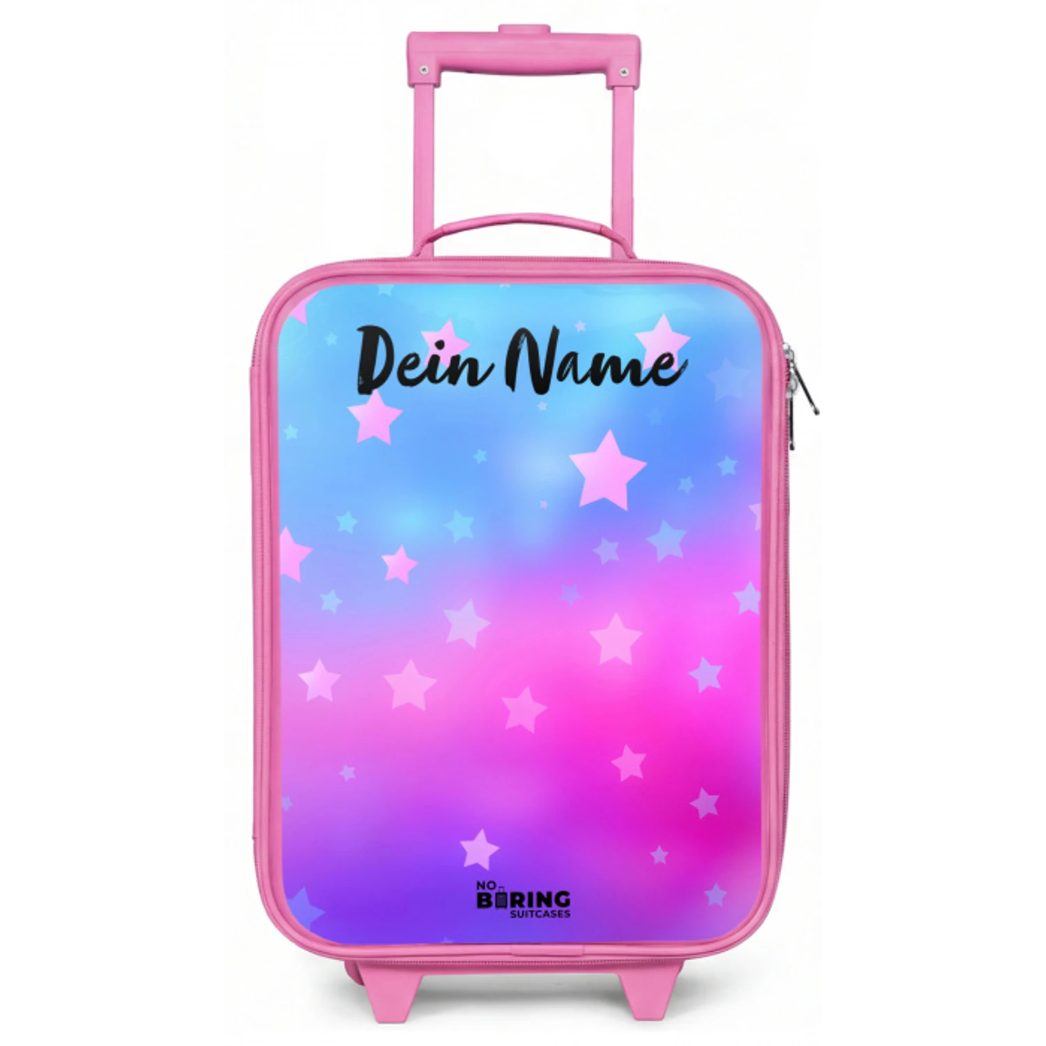 Sterren - Roze - Blauw Kinderkoffer - Roze klein -zz3dotto