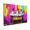 Pinguïns - Badkuip - Kleurrijk - Schuim canvas 2cm klein -z3d