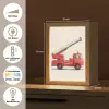 Illustratie - Brandweer - Rood - Minimalistisch Light Box met kabel (Kinderlampje) klein -USP_DE