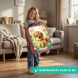 Paard - Bloemen - Vlinders Kinderkoffer - Roze klein -sfeer2_DE