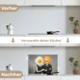 Ontbijt - Koppel - Ei - Brood keuken achterwand spatscherm klein -voor_na_DE