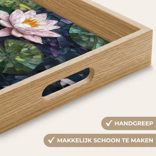 Glasstukjes - Leliebladeren - Vis - Oranje Dienblad Rechthoek middel -USP_HandgreepNL