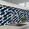 Abstract - Patroon - Blauw keuken achterwand 2 middel 871 -3d_schuin