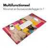 Vrouwengezicht - Krantenpapier - Abstract - Roze Muismat XXL klein -sfeer4