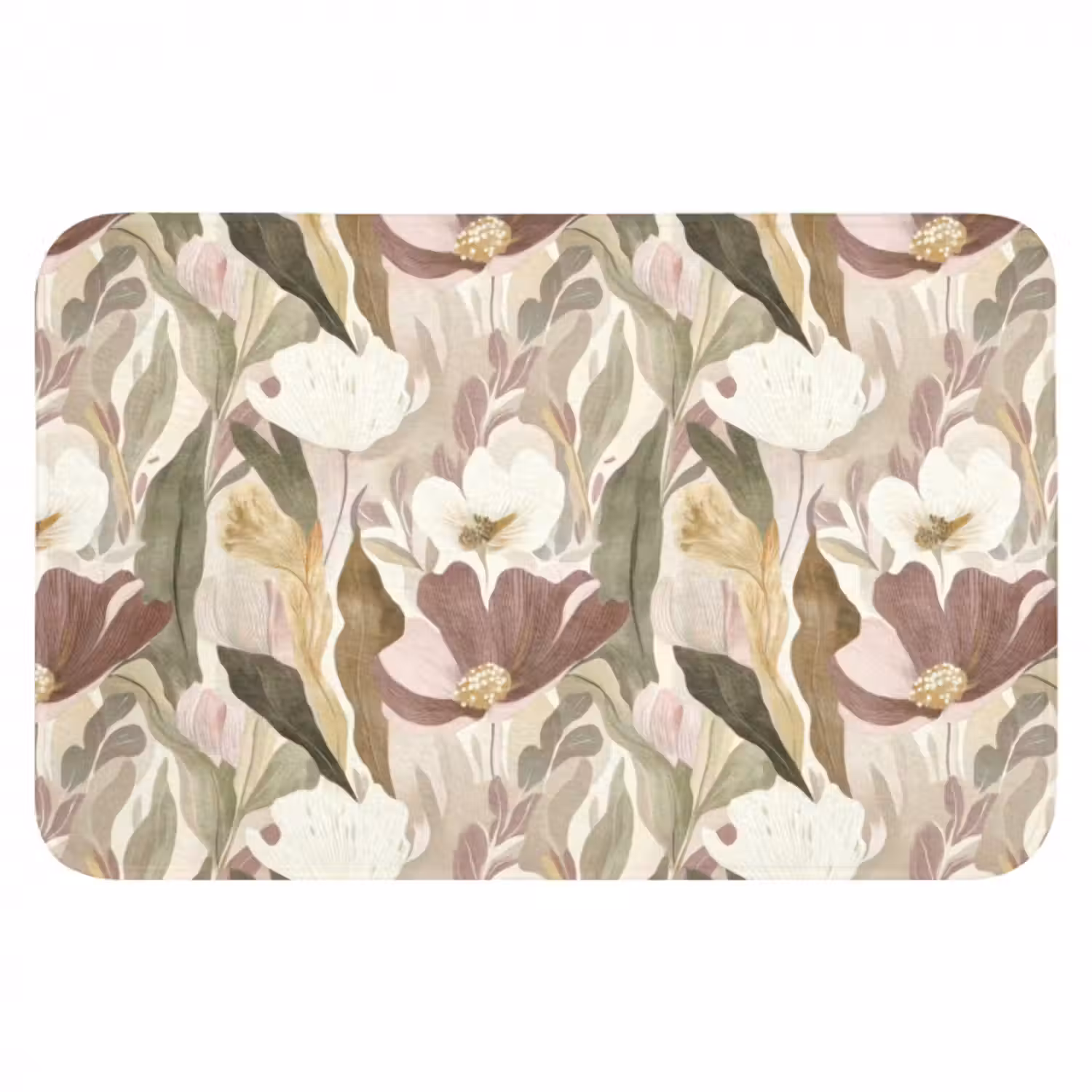 Badematte - Blumen - Aquarell - Farbenfroh