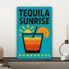 Illustratie - Tequila - Glas - Blauw canvas 2cm klein -sfeer6
