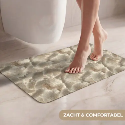 Waaierstructuren - Beige - Vezeltextuur WCmat klein 1009 -USP_ZachtNL