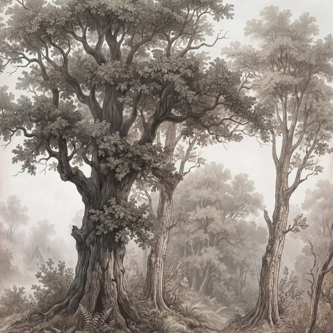 Behang - Natuur - Bos - Eik