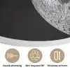 Close-up - Maan - Wit - Textuur Akoestische PET Vilt - Rond klein -closeup_NL