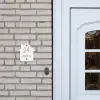 Lichtgrijs luipaard - Klassiek Naambord Huisje klein -sfeer1