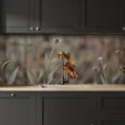 Zonnehoed - Droogbloemen - Geel - Warm keuken achterwand 2 middel -sfeer1