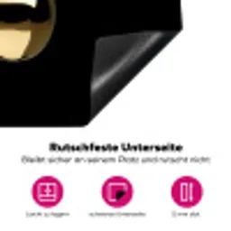 Kersen - Zwart - Goud - Chrome Inductie beschermer vinyl 3mm klein -zzzzzzz-lf-onderkant