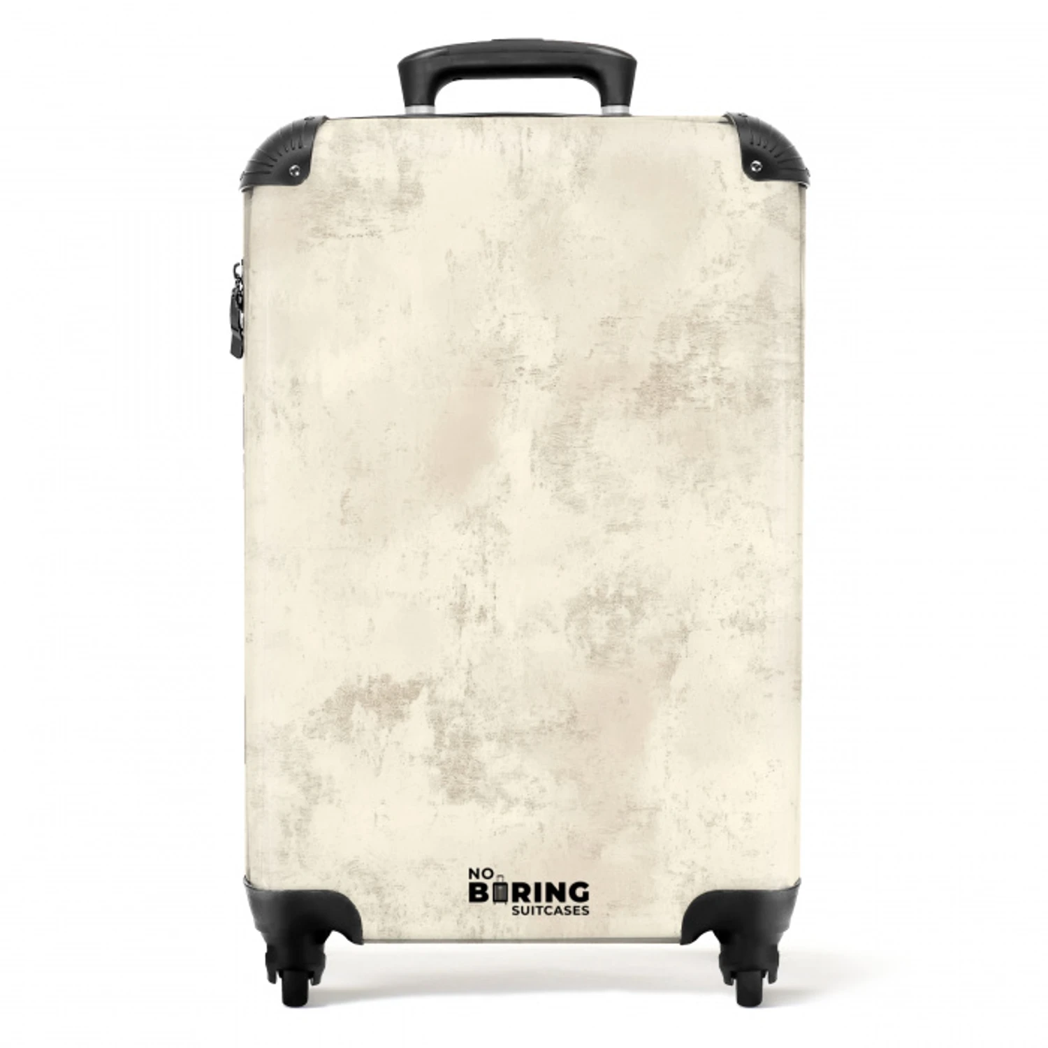 Patroon - Organisch - Beige NBS - Handbagage koffer - Volwassenen Unisex middel -productfoto_recht