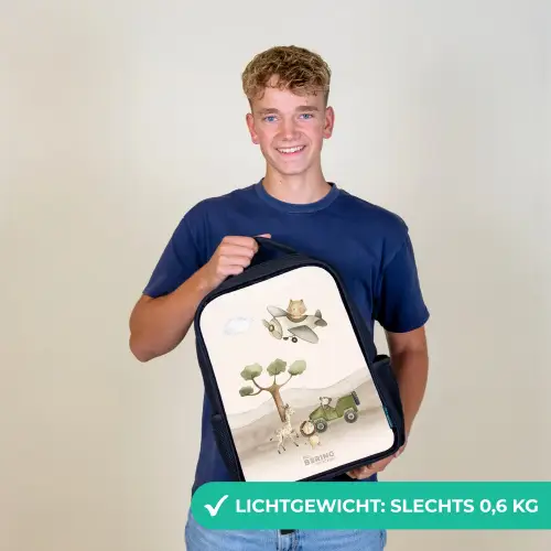 Dieren op safari Rugzak - Zwart middel -sfeer7_NL
