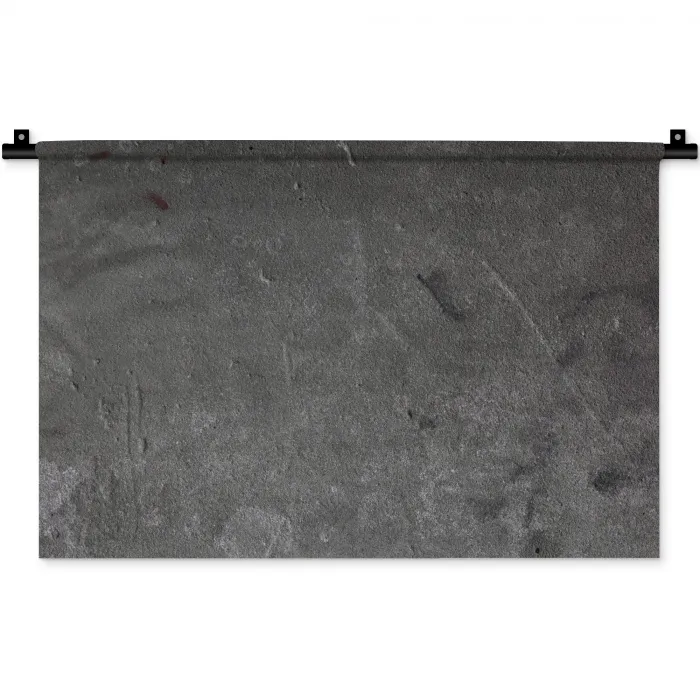 Beton - Grijs - Lijn - Vormen Wandkleed katoen klein -zz3d
