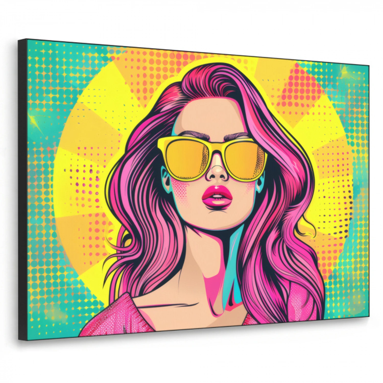 Zonnebril - Vrouw - Zonnig - Geel Textielframe - compleet frame klein -3d