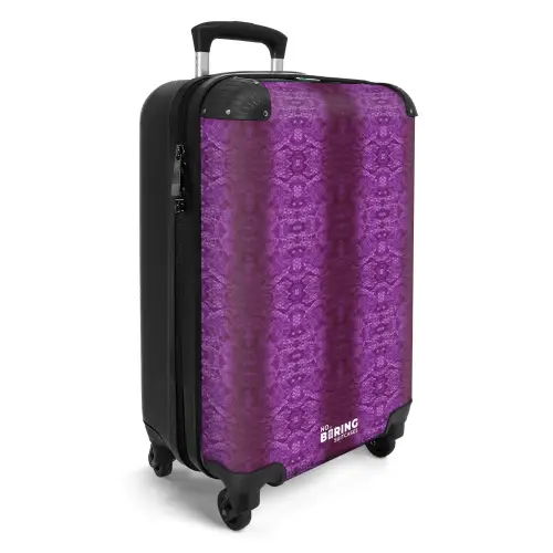 Dieppaars slangenhuid met symmetrische schubstructuur NBS - Handbagage koffer - Volwassenen Unisex middel -productfoto_3d