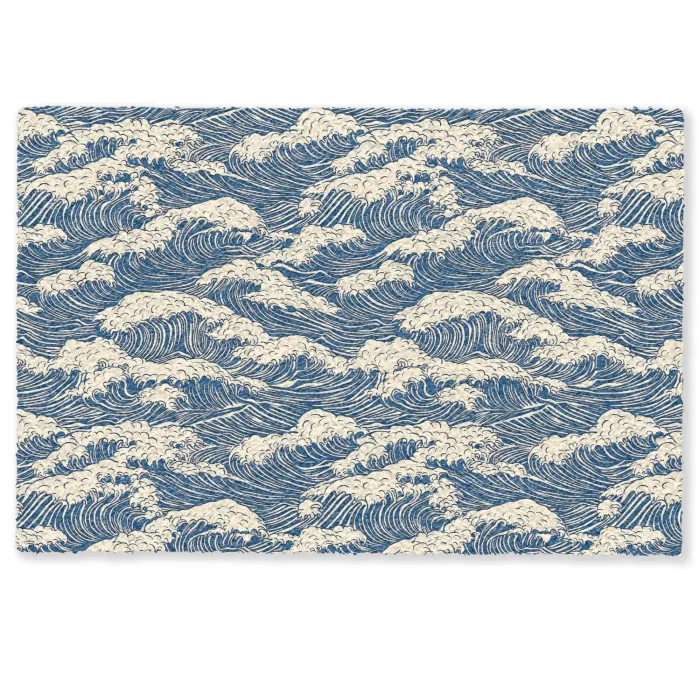 Golven - Klassiek - Blauw Deurmat klein 898 -zkaufland3d