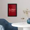 Love - Spiegeling - Rood fotolijst zwart zonder passe partout klein -sfeer4