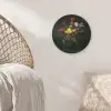Bloemen - Vaas - Zwart Akoestische PET Vilt - Rond klein -sfeer4