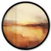 Abstract - Bruin - Modern - Herfst kleuren Fotolijst rond zonder passe partout klein -3d