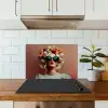 Vrouw - Macarons - Bril keuken achterwand spatscherm klein -sfeer2