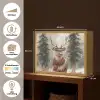 Winter - Bos - Rendier - Donker Light Box met batterij (Wandlamp) middel -USP_websiteoverzichtNL