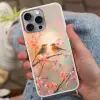 Roodborstjes - Sierlijk - Bloesemtak Hoesje iPhone 16 Pro Max met koord klein -sfeer3