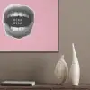Mond - BLAH BLAH - Roze PET vilt klein -sfeer6_closeup