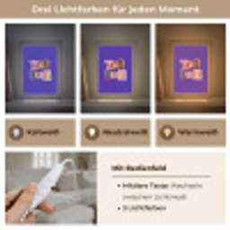 Yes fun - Kleurrijk - Collage-stijl Light Box met kabel (Wandlamp) klein -USP_lichtkleurDE
