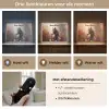 Paard - Bloemen - Natuur - Paars - Dieren Light Box met batterij (Wandlamp kind) middel -USP_lichtkleurNL