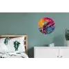 Kameleon - Tak - Gestreept - Bladeren Wandcirkel aluminium klein -slaapkamer
