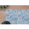 Abstract - Blauw - Bladeren muismat rubber klein -closeup