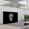 Bloemen - Schedel - Kleurrijk keuken achterwand spatscherm klein -3d_schuin