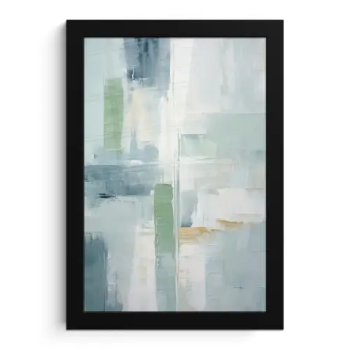 Verf - Moderne kunst - Abstract - Grijs fotolijst zwart zonder passe partout klein -3d