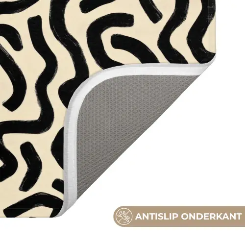 Abstract - Lijnen - Zwart WCmat klein 1009 -USP_AntislipNL
