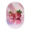 Disco - Fruit - Glitter - Strawberry Wandcirkel Ovaal Glas middel -3d