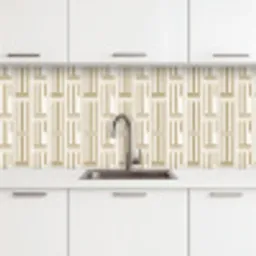 Modern - Geometrisch - Beige keuken achterwand 2 middel 871 -3d