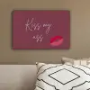 Kiss my ass - Lip - Bordeaux canvas 2cm klein -sfeer3