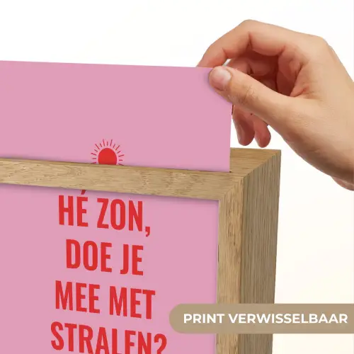 Roze - Zon - Quote Light Box met kabel (Wandlamp) klein -USP_websiteprintNL