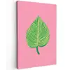 Illustratie - Blad - Minimalistisch - Groen Tuinposter op houten frame 2 cm dik klein -3d