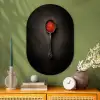 Zwart - Lepel - Caviar Wandcirkel Ovaal Glas middel -sfeer2