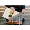 Zwarte kolibrie - Bloem - Gouden cirkel laptophoes neopreen klein -tas