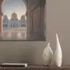 Zonsopkomst - Witte koepels - Marmer plein PET vilt klein -sfeer6_closeup