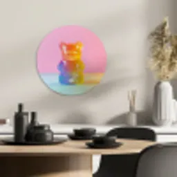 Pastel - Snoep - Gummy KitchenYeah - Keuken - Wandcirkel Forex klein -sfeer2