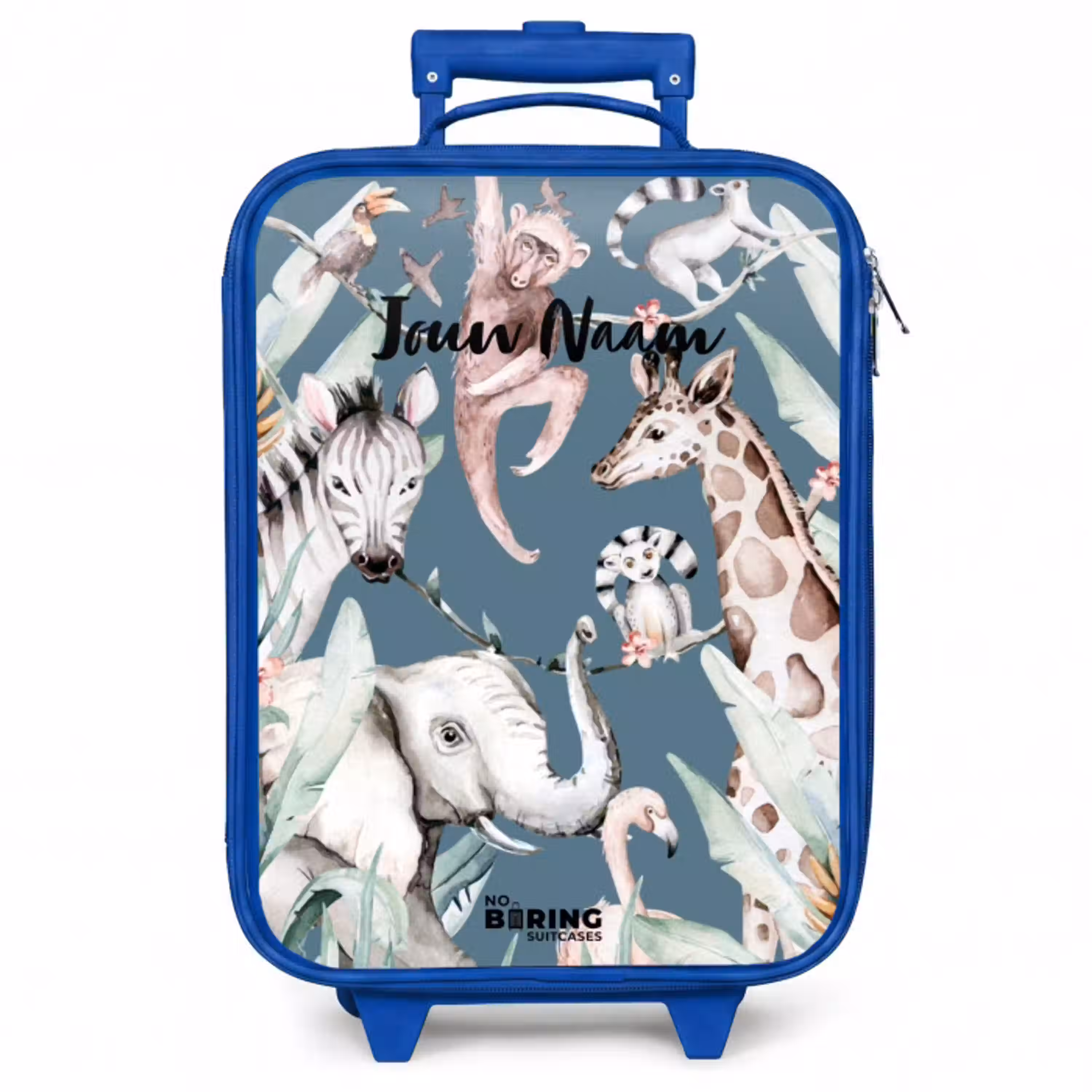 Jungle Dierenfeest Kinderkoffer - Blauw klein -zzz_website3d