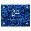 Blauwe rozen - Klassiek Naambord Rechthoek middel -3d