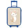 Kitten in de kleuren beige en wit Kinderkoffer - Blauw klein -zz3dotto